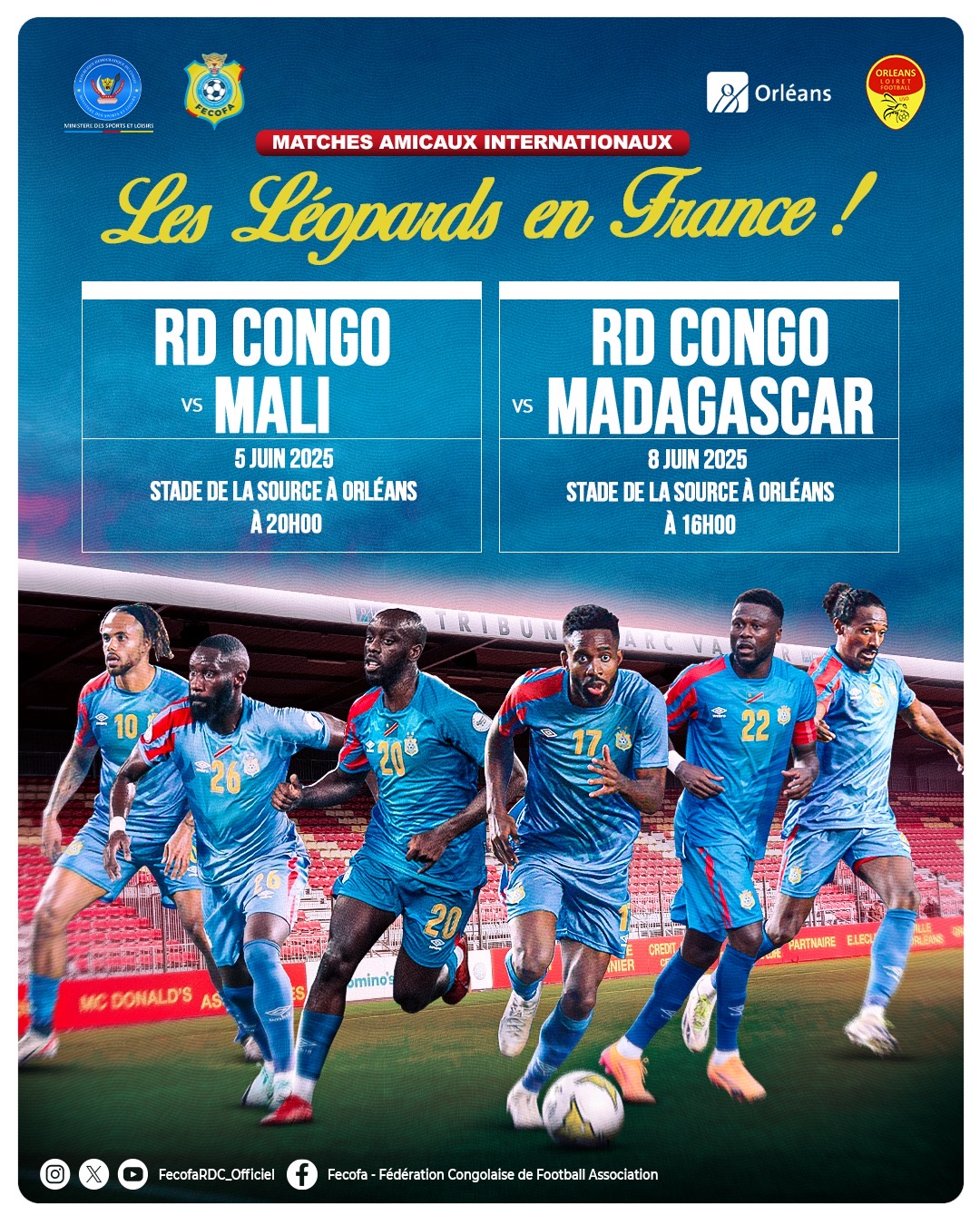 SPORT/FECOFA: LES LÉOPARDS EN TOURNÉE EN FRANCE