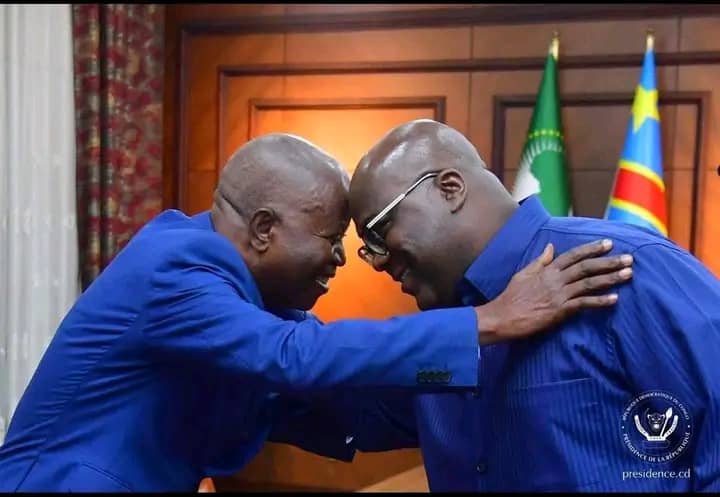 KINSHASA : ADOLPHE MUZITO REÇU PAR LE PRÉSIDENT TSHISEKEDI A LA CITÉ DE L'UNION AFRICAINE CE MERCREDI 02 JUILLET 
