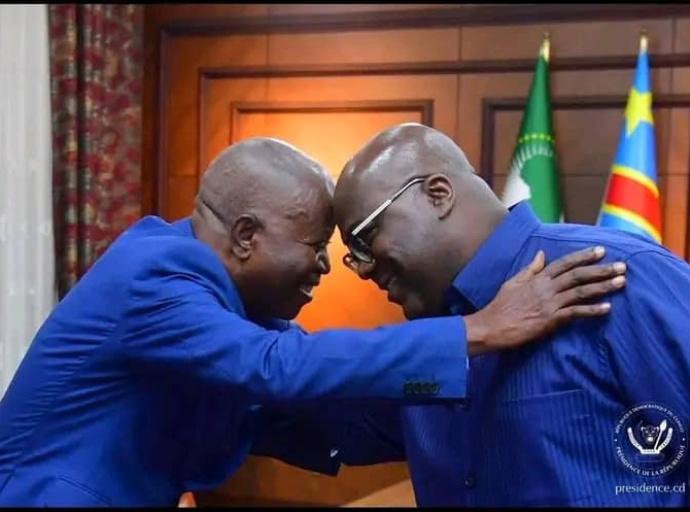 KINSHASA : ADOLPHE MUZITO REÇU PAR LE PRÉSIDENT TSHISEKEDI A LA CITÉ DE L'UNION AFRICAINE CE MERCREDI 02 JUILLET 