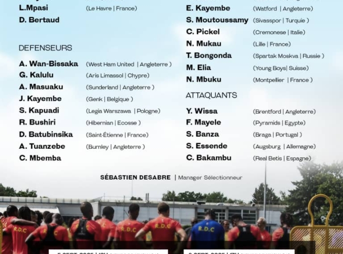 SPORT/ÉLIMINATOIRES COUPE DU MONDE 2026, SÉBASTIEN DESABRE DÉVOILE SA LISTE POUR AFFRONTER LE SUD SOUDAN ET LE SÉNÉGAL !