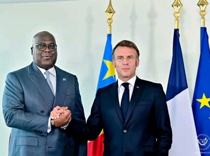 RDC-DIPLOMATIE: TÊTE-A-TETE ENTRE FELIX TSHISEKEDI ET EMMANUEL MACRON A NEW YORK