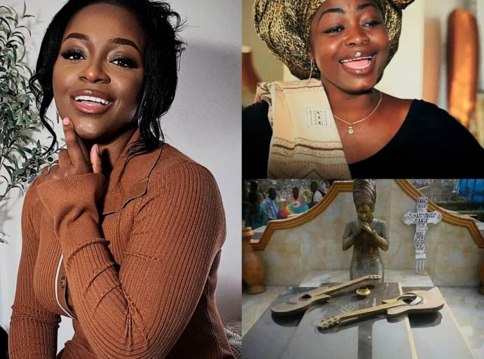 LA TOMBE DE LA CHANTEUSE GOSPEL MARIE MISAMU A ÉTÉ PROFANÉE, SON STATUE ET 2 GUITARES DECORATIFS QUI S'Y TROUVAIENT ONT ÉTÉ VOLÉES