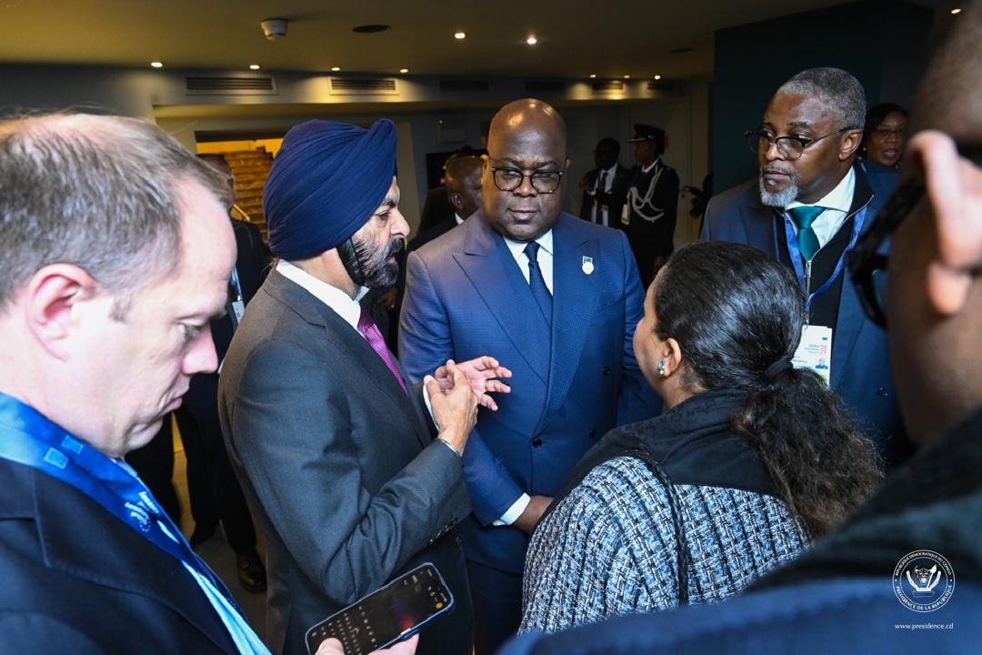 PENDANT SON SÉJOUR A BRUXELLES, LE PRÉSIDENT FÉLIX TSHISEKEDI A ÉCHANGÉ AVEC LE PRÉSIDENT DU GROUPE DE LA BANQUE MONDIALE AJAYPAL SINGH