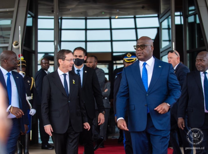 Coopération : le président israélien Isaac Herzog en visite de travail à Kinshasa 