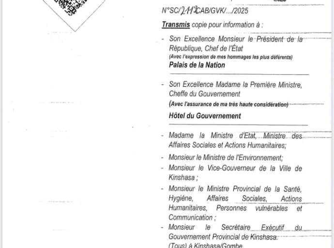 Fonds des inondations : Bumba se lave les mains