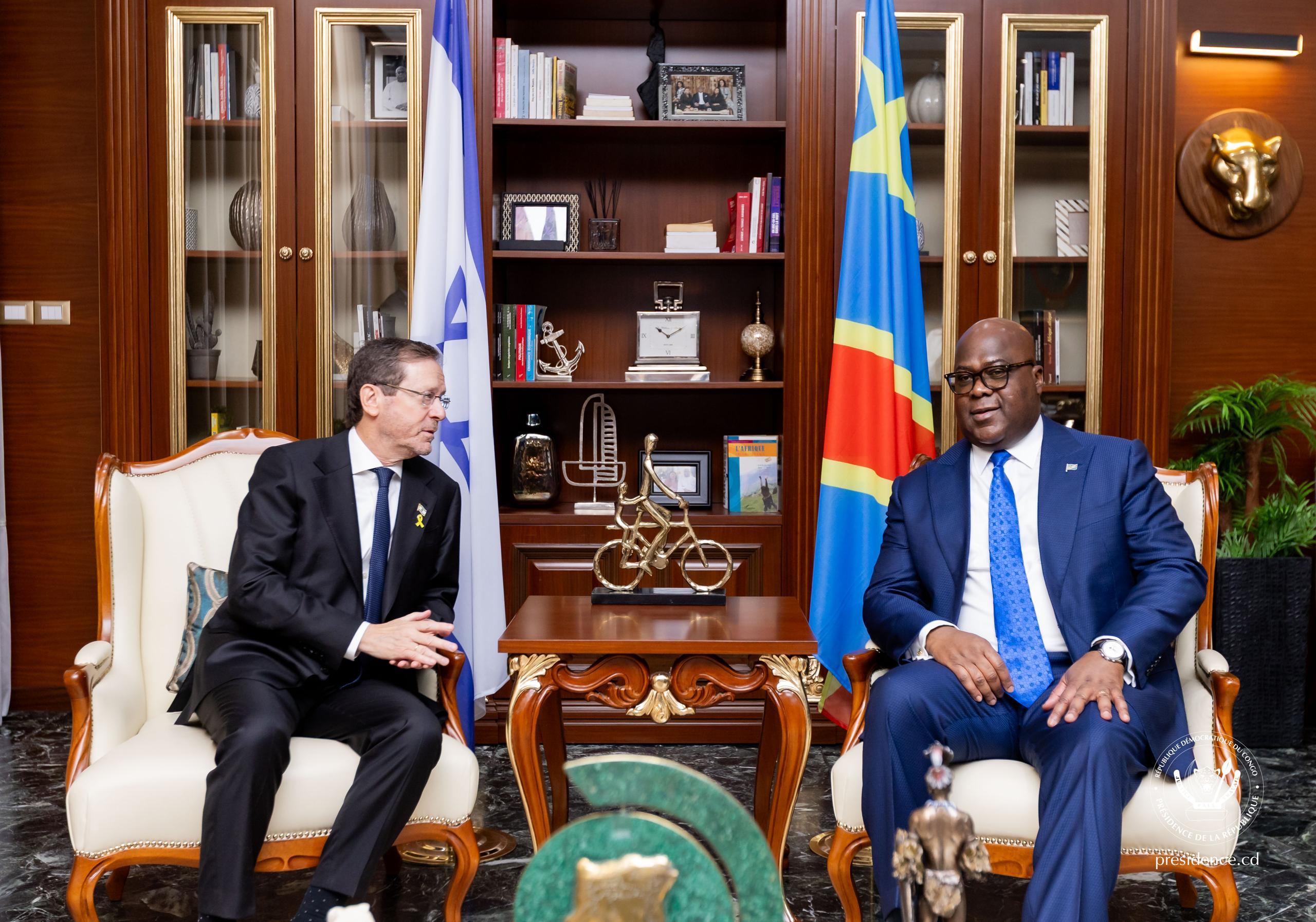 Rdc/Israël : Visite historique du président de l'état d'Israël Isaac Herzog à Kinshasa 