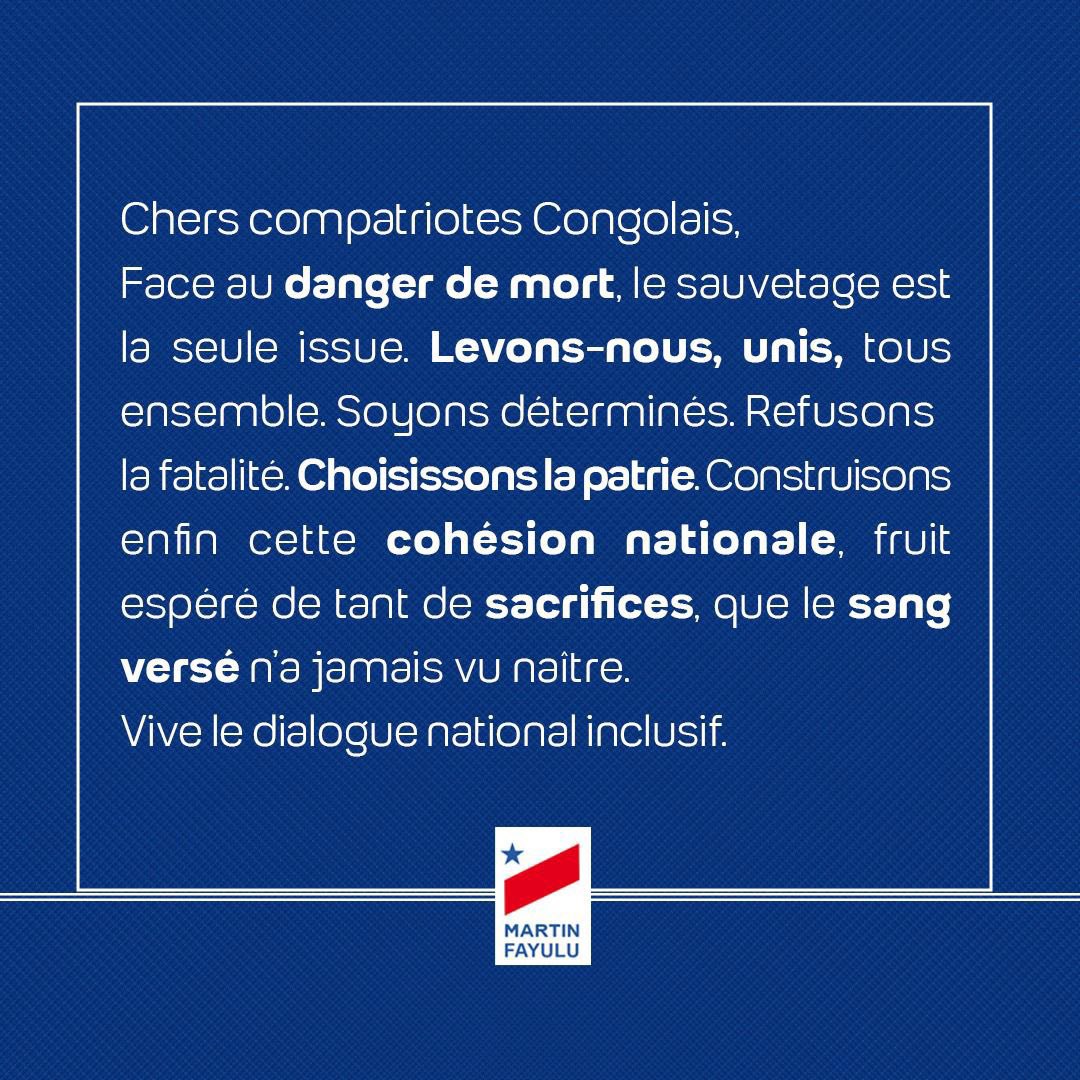 Crise dans l’Est : Martin Fayulu mise sur le dialogue pour sauver l’unité nationale