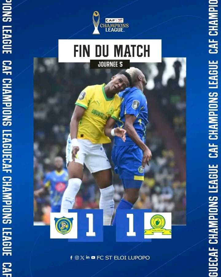 Sport: Lupopo regarde droit dans les yeux Mamelodi sundowns à kamalondo 