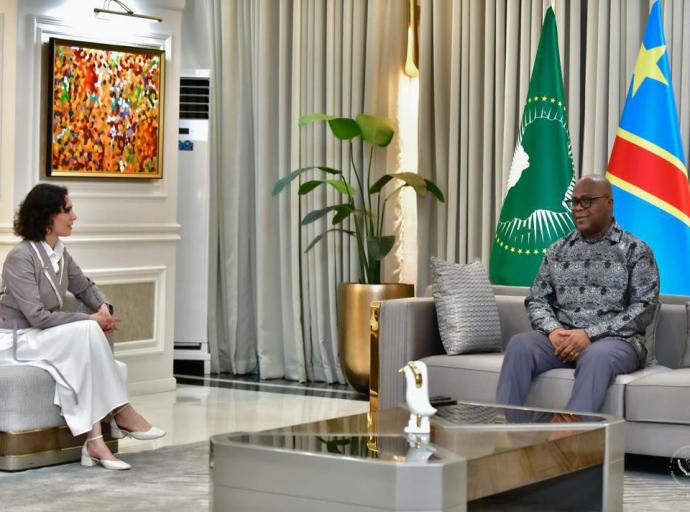 Le Président de la République a reçu Mme Hadja Lahbib, la commissaire européenne chargée de l'aide humanitaire