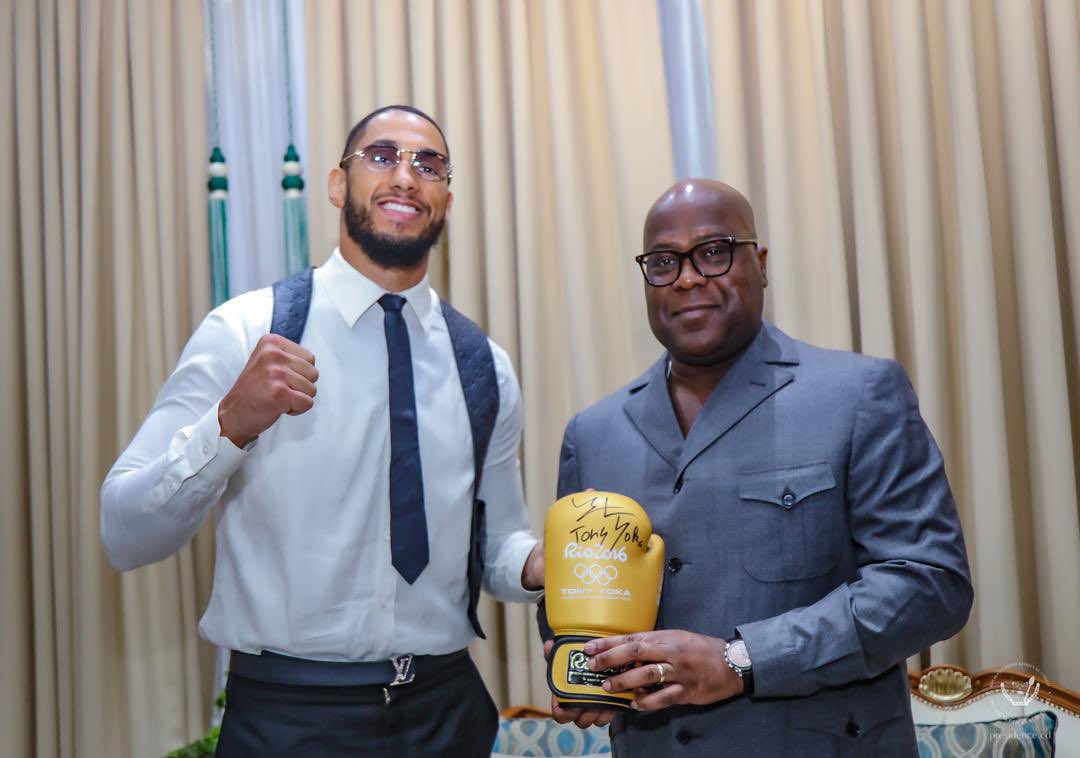 Félix Tshisekedi reçoit Tony Yoka : la médaille olympique brille à Kinshasa et un duel mondial se prépare
