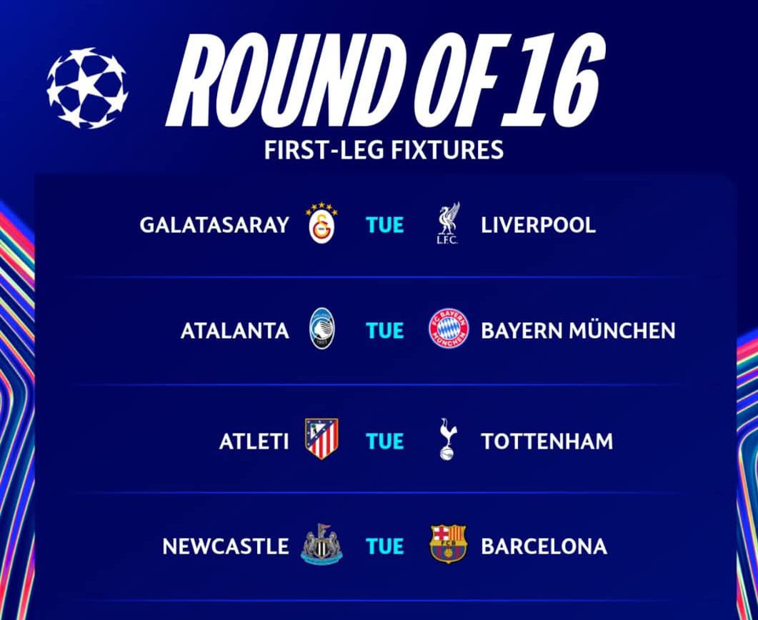 Ligue des champions : des affiches explosives pour la phase aller des huitièmes de finale