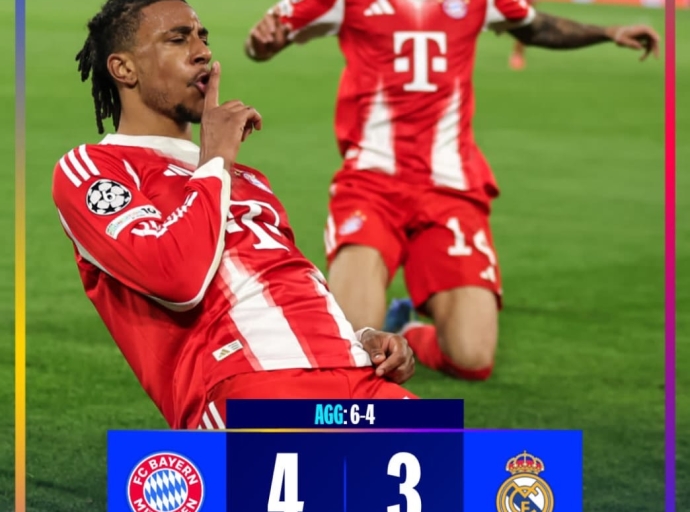 Ligue des champions: le Real Madrid renversé par le Bayern Munich en quart de finale   