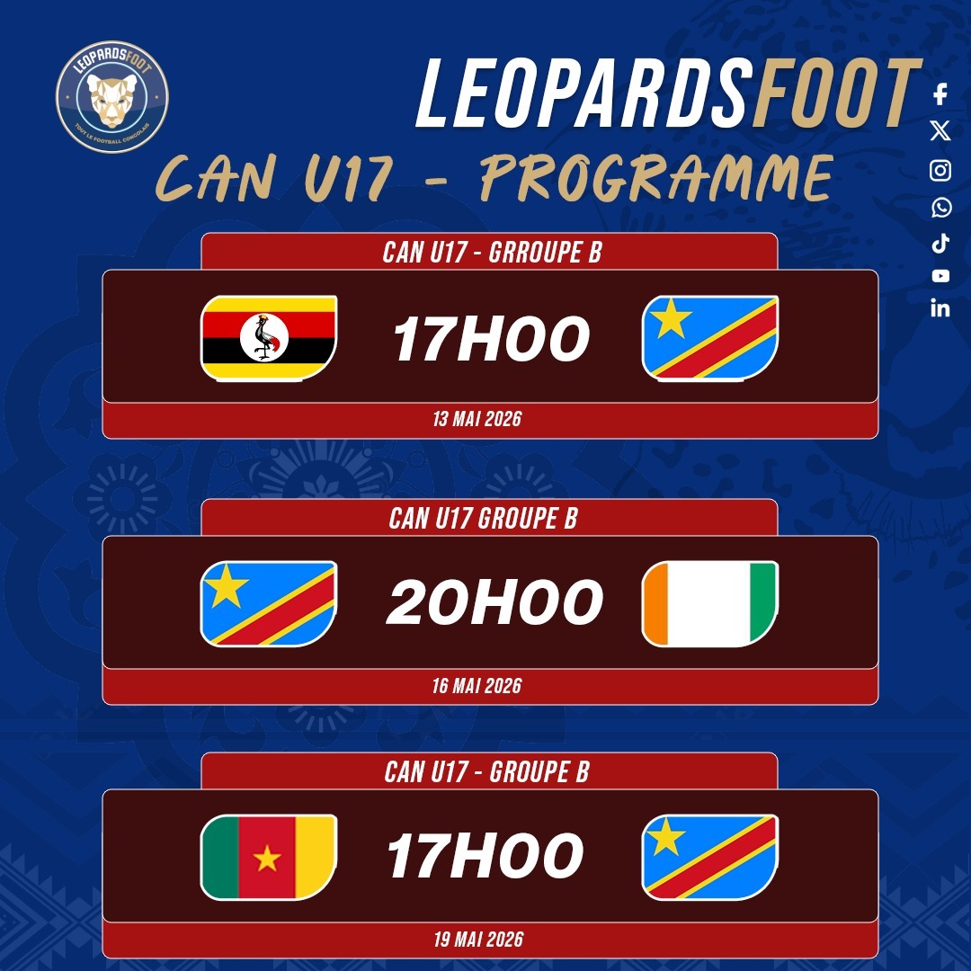 CAN U17: les Léopards lancent leur campagne avec ambition  